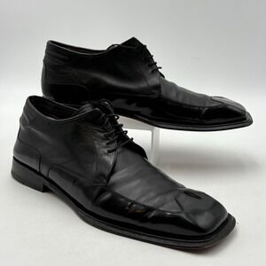 Mezlan Rovato Black Leather Lace Oxford Dress Shoes Men's 13M Square Toe Spain
